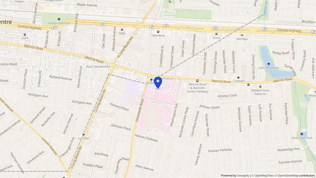 Map showing the location of South Nassau Communities Hospital at 1 Healthy Way, Oceanside, NY 11572, served by DachiPlus medical transportation.